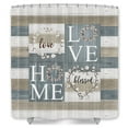 thumbnail image 1 of Rustic Farmhouse Shower Curtain Guest Cotton Flower Shower Curtains Country Love Home Wooden Barn Door Decor Fabric Bath Curtains Set 72X84 Incheswith Hooks, 1 of 5