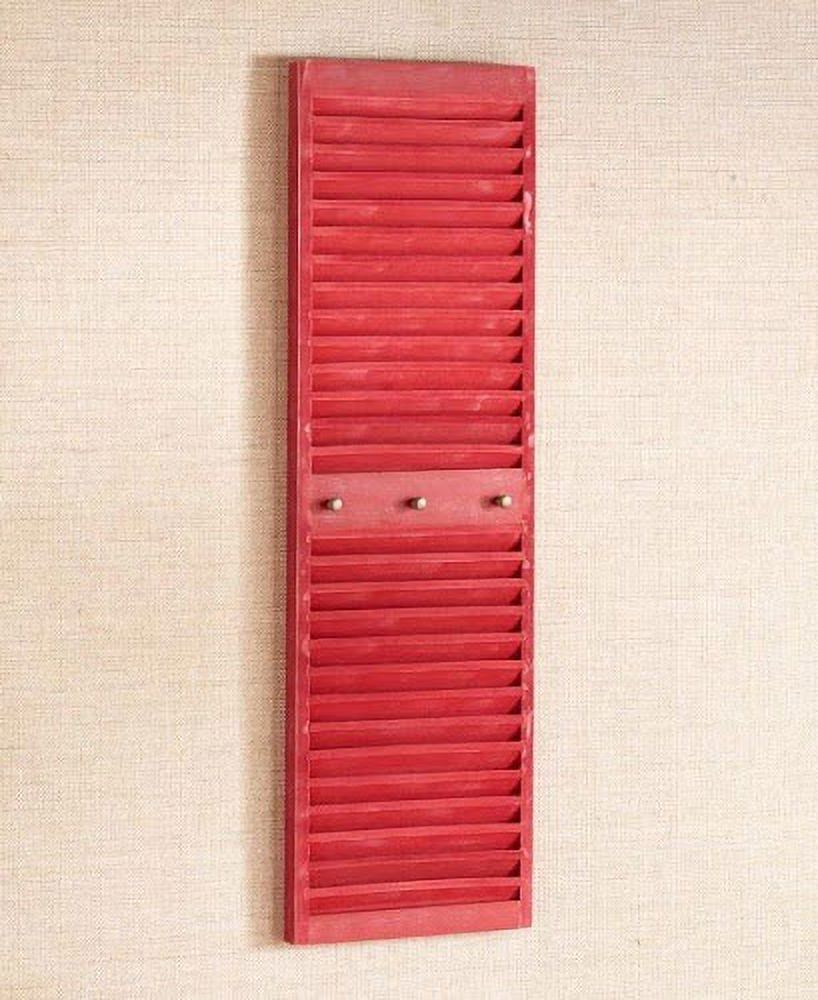Rustic Farmhouse Shutter Wall DecorRed