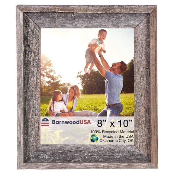 Rustic Farmhouse Signature Series 8" x 10" Weathered Gray Wood Picture Frame