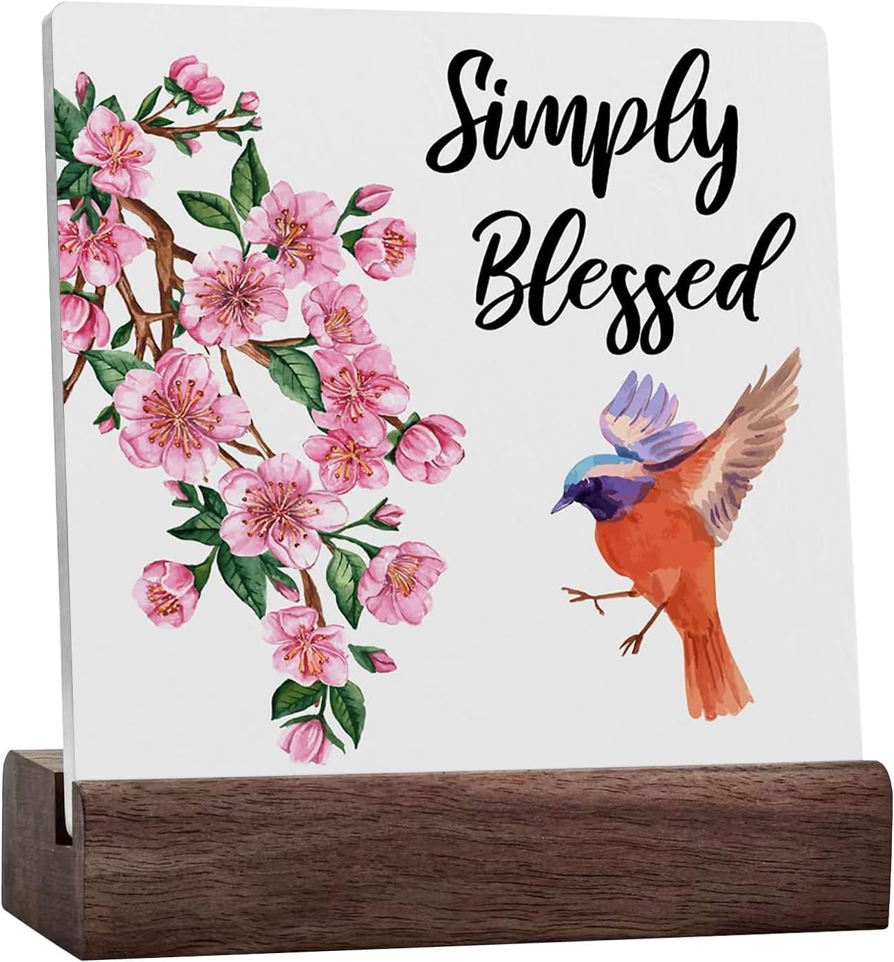 Rustic Farmhouse Spring Floral Bird Country Home Office Desk Decor ...