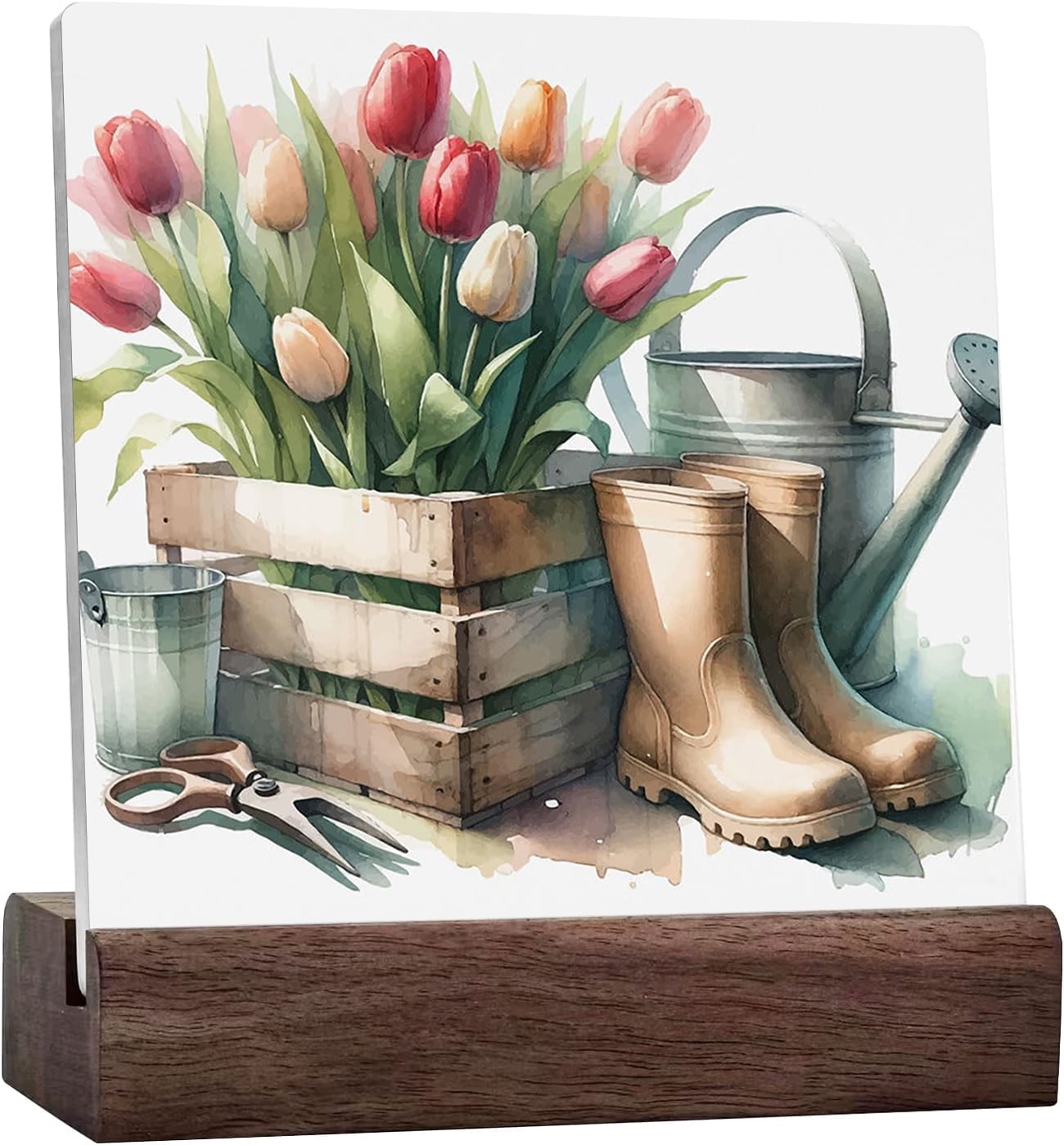Rustic Farmhouse Spring Home Office Ceramic Desk Decor Country Decor ...