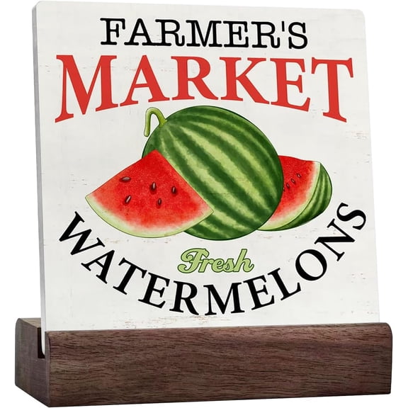 Rustic Farmhouse Style Farmer's Market Watermelon Ceramic Desksign Decor Summer Watermelons Ceramic Desksign Home Kitchen Decorations