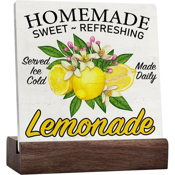 Rustic Farmhouse Style Homemade Lemonade Ceramic Desksign Decor Sweet Refreshing Lemons Ceramic Desksign Home Kitchen Decorations