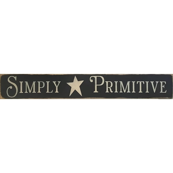 Rustic Farmhouse Style Metal Wall Sign, 4 x 16 Inch Primitive Decorative Tin Plaque