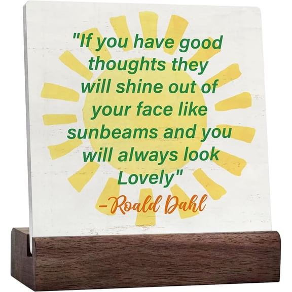 Rustic Farmhouse Style Positivity Sun Quotes Ceramic Desksign Decor If You Have Good Thoughts They Will Shine Out Of Your Face Ceramic Desksign Home Office Decorations