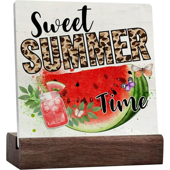Rustic Farmhouse Style Sweet Summer Time Ceramic Desksign Decor Watermelon Mason Jar Summer Ceramic Desksign Home Decorations