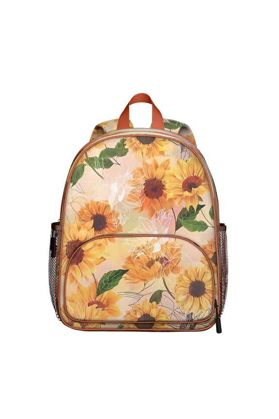 Rustic Farmhouse Sunflower Backpack - Durable Waterproof School Bag with Padded Back Support