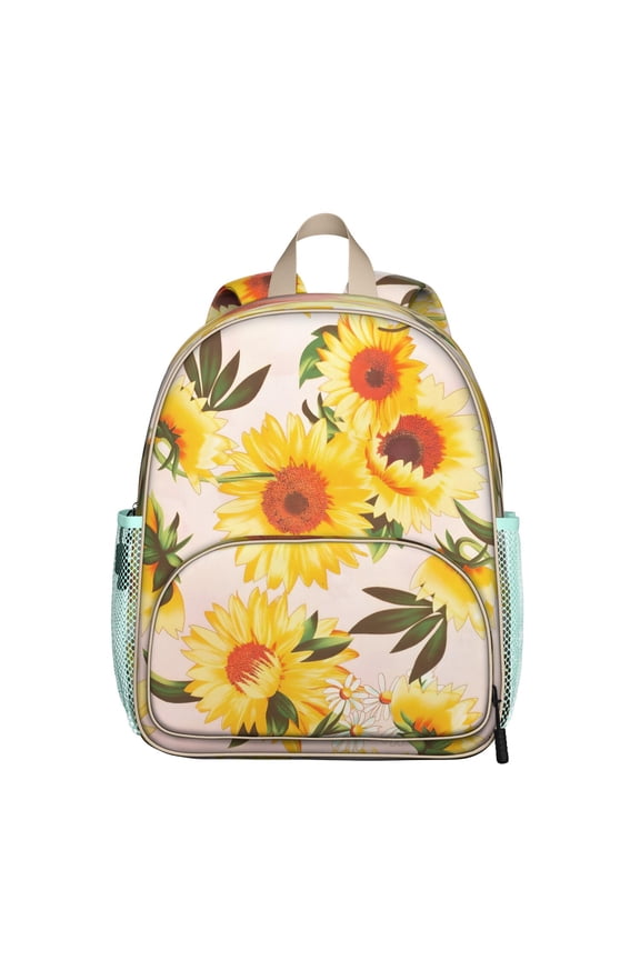 Rustic Farmhouse Sunflower Backpack - Durable Waterproof School Bag with Padded Back Support