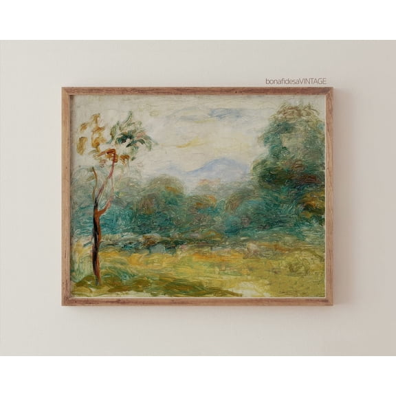 Rustic Farmhouse Tree Landscape - Vintage Country Wall Art Poster for Home, Bathroom, and Yard Decor, Unframed Poster Size 24x36 F03.1.18l1996
