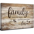 thumbnail image 1 of Rustic Farmhouse Wall Art Brown Family Signs Wall Decor for Kitchen Dining Room Inspirational Words Canvas Prints Pictures Vintage Country Bless Paintings Artwork House Entryway Home Decoration 12x16, 1 of 6