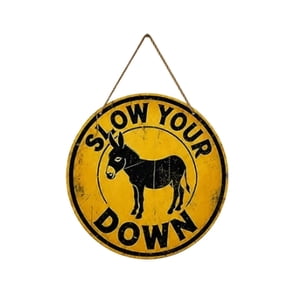 Rustic Farmhouse Wall Decor with Black Metal Donkey,Vintage Hanging Decor for Home,1 Pack