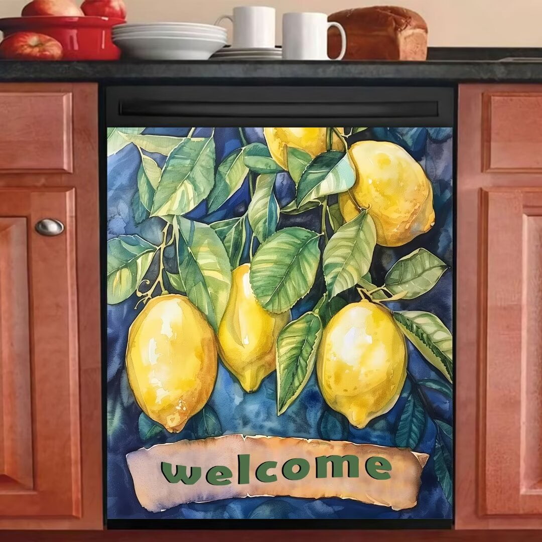 Rustic Farmhouse Lemon Summer Dishwasher Cover Decal