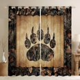 thumbnail image 1 of Rustic Farmhouse Window Curtains 38"Wx45"L Camo Bear Paw 30%-50% Blackout Curtains Woodland Hunting Camouflage Animal Curtains Men Room,Retro Cabin Wildlife Curtains 2 Panels, 1 of 6