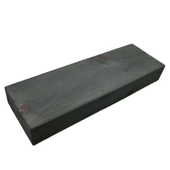 Rustic Farmhouse Wood Mantel Shelf 18"L x 3" Thick x 7.5" - 8" Wide Charcoal
