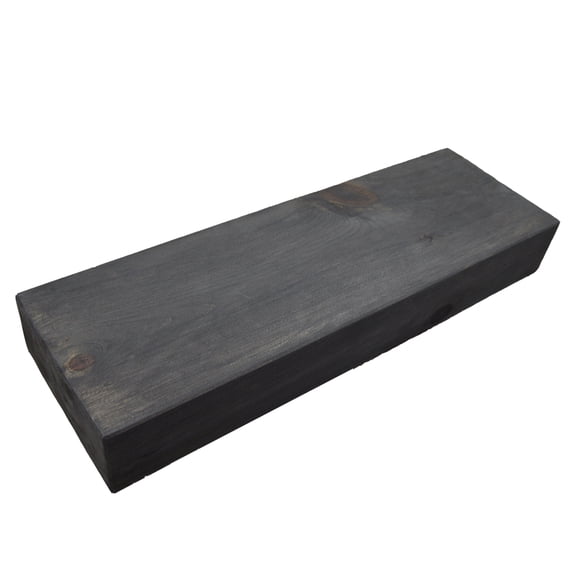 Rustic Farmhouse Wood Mantel Shelf 36"L x 3" Thick x 7.5" - 8" Wide Charcoal