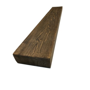 Rustic Farmhouse Wood Mantel Shelf, 36" x 3" x 8", Coffee