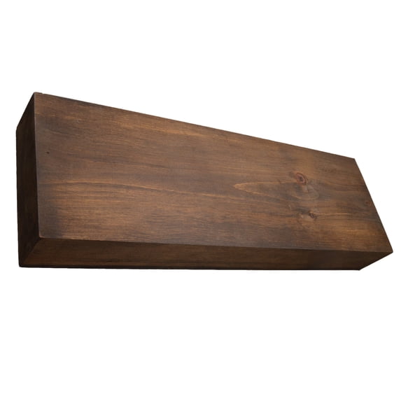 Rustic Farmhouse Wood Mantel Shelf 60"L x 3" Thick x 7.5" - 8" Wide Coffee