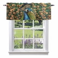 thumbnail image 1 of Rustic Feathered Valance Curtain Peacock Animal Abstract Pattern Window Valances Rod Pocket Short Curtains Window Treatments for Kitchen Bedroom Bathroom Laundry 60" x 18", 1 of 9