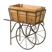 Wooden Wagon Planter/Drink Holder with Wheels