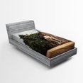 thumbnail image 1 of Ambesonne Rustic Fitted Sheet, House Rural Ivy, Twin XL Size, Beige Green, 1 of 2