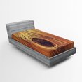 thumbnail image 1 of Ambesonne Rustic Fitted Sheet, Aged Wooden Texture, Twin XL Size, Brown, 1 of 2