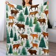 thumbnail image 1 of Rustic Flannel Plaid Throw Blanket - Cabin Decor with Animal & Plant Patterns - Perfect for Rustic Decor & Home Decor - 50 x 60 Inches, 1 of 6