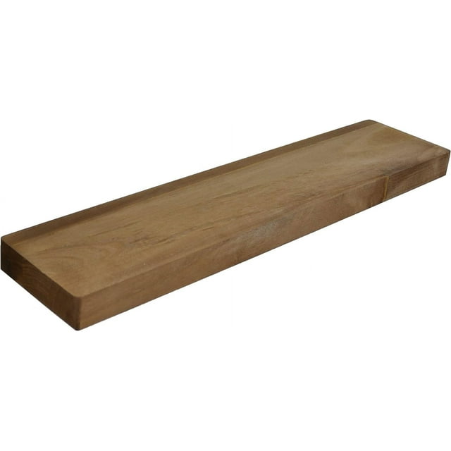 Rustic Floating Shelf, Thick Wooden Shelves, Dark Walnut, Solid Wood