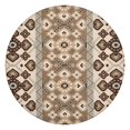 thumbnail image 1 of Rustic Floral 44Inch Bohemian Round Tablecloth, Elastic Fitted Table Cover for 38 to 42 Inch Tables, Stain Resistant for Dining, 1 of 7