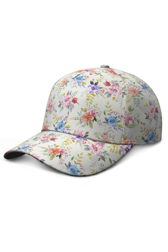 Rustic Floral Baseball Cap Adjustable Snapback Outdoor Ready