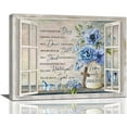 thumbnail image 1 of Rustic Floral Bathroom Wall Art Farmhouse Flower Butterfly Pictures Wall Decor Christian Scriptures I Can Only Imagine Canvas Prints Artwork Painting Home Decoration for Kitchen Bedroom Framed 12"x16", 1 of 6