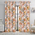 thumbnail image 1 of Dashan Floral Blackout Curtains for Living Room,Farmhouse Brown Window Drapes for Bedroom,52x84 Inch,Set of 2, 1 of 6