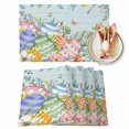 thumbnail image 1 of Rustic Floral Easter Placemat of 1 PC, Spring Color Eggs Green Leaf Table Mats Washable Heat-Insulation Non-Slip Place Mats for Kitchen Dinner Table Indoor Outdoor Decor,13x19 Inch Light Blue, 1 of 9