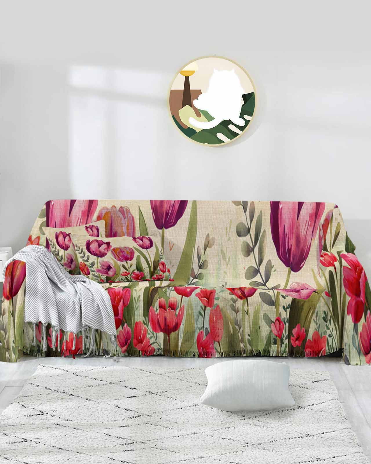 Rustic Bloom Quilted Sofa Cover NCU0NTD1227