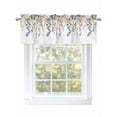 thumbnail image 1 of Rustic Floral Leaves Curtain Valances for Windows, Spring Watercolor Flowers Kitchen Valance Window Treatment, Light Filtering Block Curtains for Bathroom/Bedroom/Living Room 60'' x 18'', 1 of 9