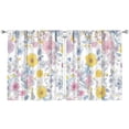 thumbnail image 1 of Rustic Floral Pattern Drapes 52x63 Inch Rod Pocket Blackout Curtains 2 Panels for Bedroom and Cozy Vibes, 1 of 2