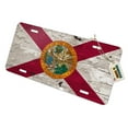 thumbnail image 1 of Rustic Florida State Flag Distressed USA Novelty Metal Vanity Tag License Plate, 1 of 3