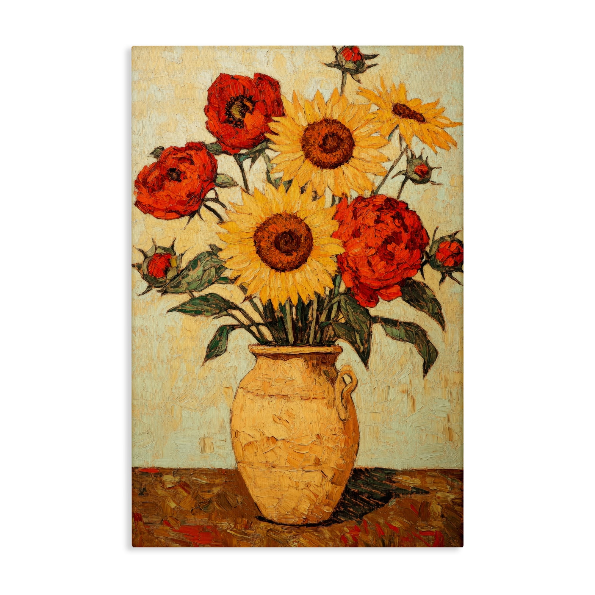 Rustic Flower Display Canvas Wall Art, design by Petal Prints Design