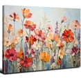 thumbnail image 1 of Rustic Flower Wall Art Colorful Wildflower Pictures Wall Decor for Bathroom Mom Bedroom Spring Orange Daisy Poppy Canvas Prints Abstract Watercolor Floral Paintings Artwork Home Decorations 12x16, 1 of 6