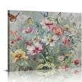 thumbnail image 1 of Rustic Flowers And Butterfly Canvas Painting Modern Abstract Wall Art Watercolor Posters and Prints Wall Decor Wall Artwork Home Decor Office Kitchen Wall Decoration for Home Classroom Office, 1 of 6