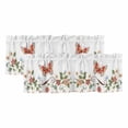 thumbnail image 1 of Rustic Flowers Butterfly Curtain Valances for Windows, Kitchen Valance Window Treatments Panel 2 Pack, Spring Botanical Floral Rod Pocket Short Curtains for Bathroom Bedroom 60 x 18 Inch, 1 of 8