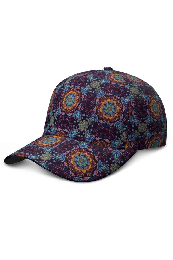 Rustic Folk Boho Baseball Cap – Vintage Artistic Sketch Dad Hat for Women Men, Minimalist Ethnic Tribal Pattern, Lightweight for Outdoors