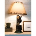 thumbnail image 1 of Rustic Forest 2 Bear Cubs Climbing Tree Ladder Table Lamp Statue with Shade 23"H, 1 of 8