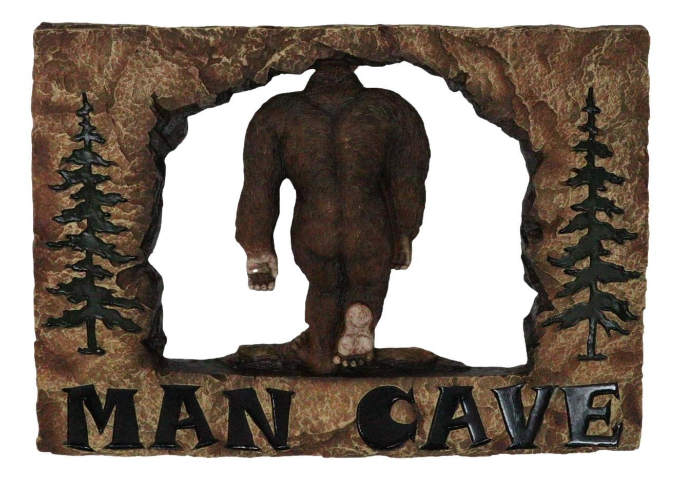 Rustic Forest Sasquatch Man Cave Wall Decor Plaque