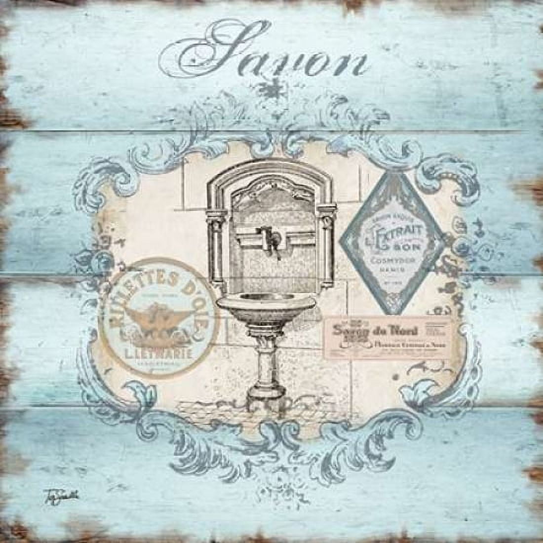 Rustic French Bath I Canvas Art - Tre Sorelle Studios (24 x 24)