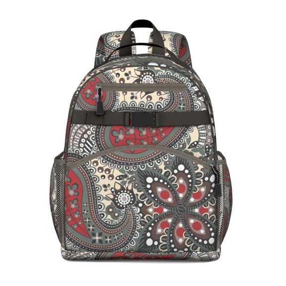 Rustic French Country Antique Student Backpack Adjustable Shoulder Straps Chest Strap Spacious Durable School Backpack