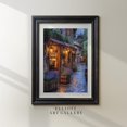Charmingg Rustic Design Rustic French Village Lane Wall Art Print, Charming European Street ...