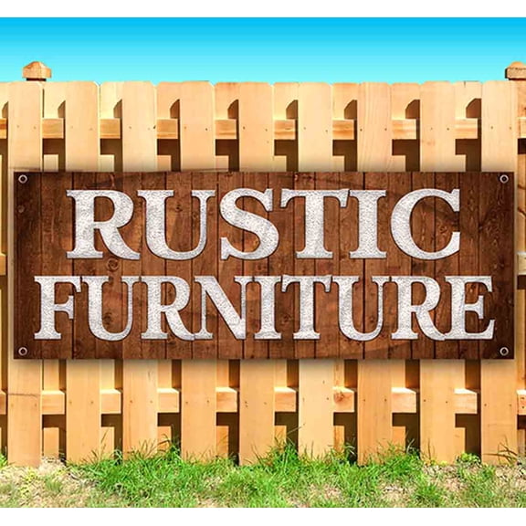 Rustic Furniture 13 oz Vinyl Banner With Metal Grommets