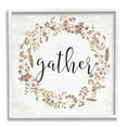 thumbnail image 1 of Rustic Gather Script Delicate Floral Botanicals Wreath Botanical & Floral Graphic Art Framed Art Print Wall Art, 1 of 5