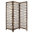 thumbnail image 1 of Rustic Geo Design Wood Three Panel Room Divider Screen, 1 of 6