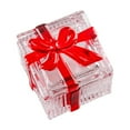 thumbnail image 1 of Square Glass Candy Jar with Red Bow, Decorative Kitchen Canister with Lid for Countertop Storage, Elegant Container for Treats Cookies and Dry Food, 1 of 6